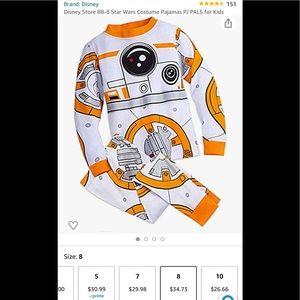 Disney Store Boys Starwars PJs BB8